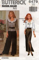 6479 BUTTERICK 1992 RONNIE HELLER BLOUSE, SKIRT, PANTS, BELT PATTERN 12-16